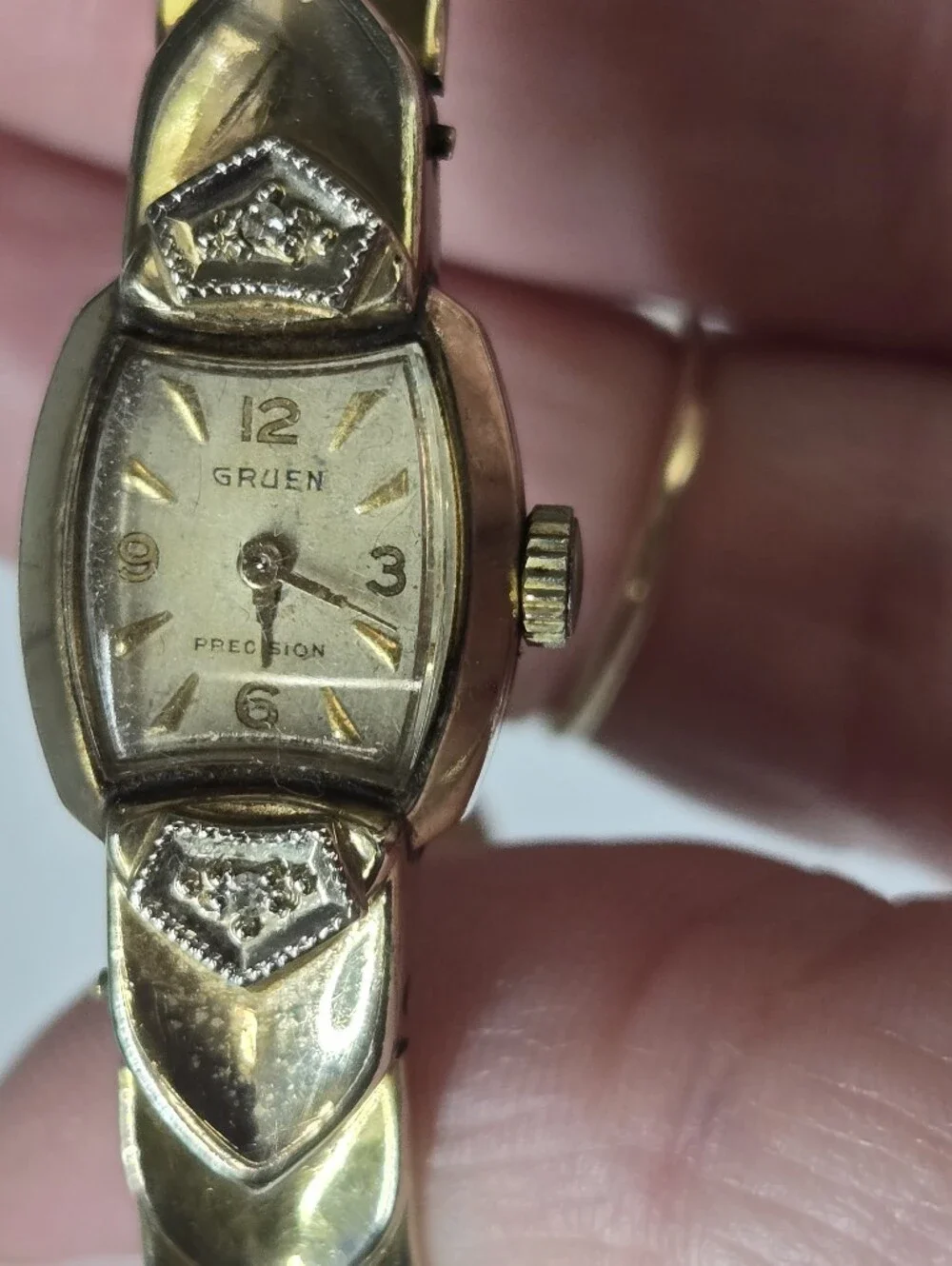Gruen Women's Gold-Tone Precision Vintage Bracelet Watch